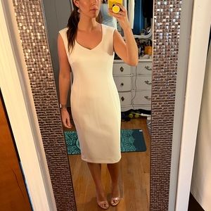Calvin Klein Cap Sleeve Sheath Dress White